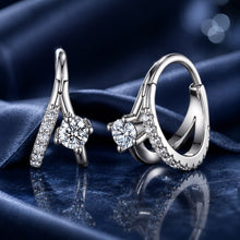 Load image into Gallery viewer, 925 Sterling Silver Moissanite 0.3ct Earrings Size 1.2*0.6cm for Women
