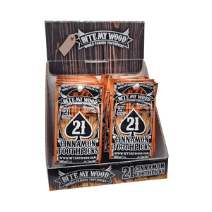 BiteMyWood 21 Bag 60 Pack Point Of Sale Counter Store Retail Display 2 Box Purchase