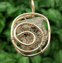 Load image into Gallery viewer, Custom Non Tarnishing Silver Plated Wire Wrapped Money Attraction Pyrite Necklace
