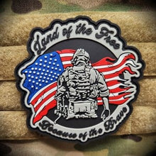 Load image into Gallery viewer, Land of the Free Because of the Brave - 3.75 inch PVC Patch
