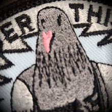Load image into Gallery viewer, Consider This A Fucking Warning Pigeon - 3.5 inch Round Patch
