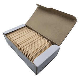 1000 Qty Double Point Birchwood Toothpicks In Cardboard Reusable Box BiteMyWood Brand
