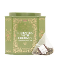 Load image into Gallery viewer, Green Tea with Coconut, Ginger and Vanilla, HRP Tin of 30 Sachets
