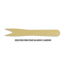 Load image into Gallery viewer, Flat Birchwood Food Stakes In Cardboard Reusable Box
