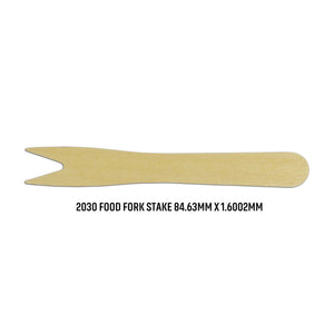Flat Birchwood Food Stakes In Cardboard Reusable Box