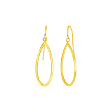 Load image into Gallery viewer, 14k Yellow Gold Earrings with Polished Open Teardrop Dangles
