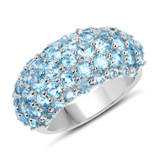Load image into Gallery viewer, 4.11 Carat Genuine Blue Topaz .925 Sterling Silver Ring
