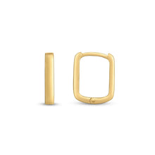 Load image into Gallery viewer, 14k Yellow Gold Small Square Huggie Hoops
