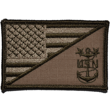 Load image into Gallery viewer, Navy MCPO Master Chief Petty Officer USA Flag - 2.25x3.5 inch Patch
