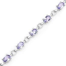 Load image into Gallery viewer, 3.12 Carat Genuine Tanzanite .925 Sterling Silver Bracelet
