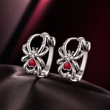 Load image into Gallery viewer, 925 Sterling Silver Earrings with Pavé Setting CZ and Enamel Process

