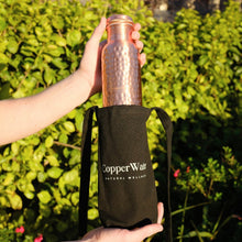 Load image into Gallery viewer, Handmade Brushed &amp; Hammered Copper Ayurvedic Water Bottle
