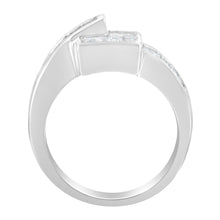 Load image into Gallery viewer, 14K White Gold Princess and Baguette-cut Diamond Ring (1 1/3 Cttw, G-H Color, SI2-I1 Clarity) - Size 6-3/4
