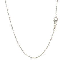 Load image into Gallery viewer, 14k White Gold Oval Cable Link Chain 0.6mm

