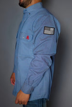 Load image into Gallery viewer, FR Pearl Snap Work Shirt - Conqueror Navy
