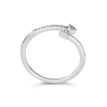 Load image into Gallery viewer, .925 Sterling Silver 1/5 Cttw Diamond Double Arrowhead Open Ring (I-J Color, I2-I3 Clarity) - Ring Size 6
