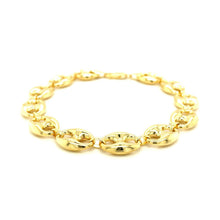 Load image into Gallery viewer, 11.0mm 14k Yellow Gold Puffed Mariner Link Bracelet
