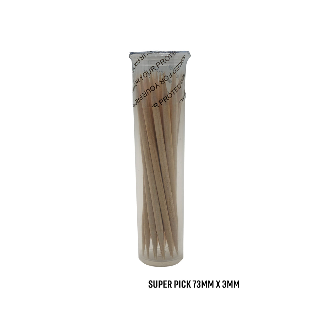 Unflavored Birchwood Toothpicks in Plastic Tube Or Jars