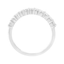 Load image into Gallery viewer, .925 Sterling Silver 1/2 cttw Shared Prong-Set Brilliant Round-Cut Diamond 11 Stone Band Ring (I-J Color, SI2-I1 Clarity) - Size 7
