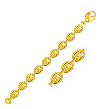Load image into Gallery viewer, 6.9mm 14k Yellow Gold Puffed Mariner Link Bracelet
