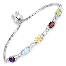 Load image into Gallery viewer, 2.24 Carat Genuine Multi Stone .925 Sterling Silver Bracelet
