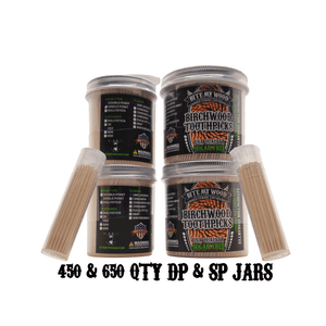 Unflavored Birchwood Toothpicks in Plastic Tube Or Jars