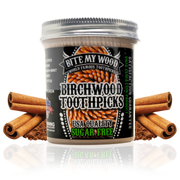 450 Qty BiteMyWood Flavored Birchwood Toothpicks in Plastic Jars