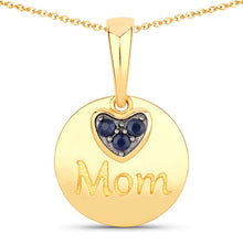 Load image into Gallery viewer, 0.20 Carat Genuine Blue Sapphire .925 Sterling Silver Pendant
