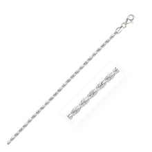 Load image into Gallery viewer, 2.5mm 14k White Gold Solid Diamond Cut Rope Bracelet
