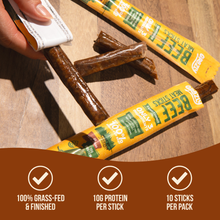 Load image into Gallery viewer, Plain Beef Meat Sticks - 100% Grass-Fed &amp; Finished
