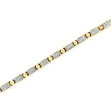 Load image into Gallery viewer, 14K Yellow Gold 2 1/2 Cttw Princess-Cut Diamond Link Tennis Bracelet (H-I Color, SI2-I1 Clarity) - 7.25"
