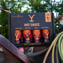 Load image into Gallery viewer, Yellowstone Hot Sauce Variety Pack 4 Bottles
