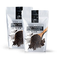 Load image into Gallery viewer, Black Tellicherry Peppercorns (Whole) for Grinder Refill
