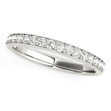 Load image into Gallery viewer, 14k White Gold Prong Set Wedding Band with Diamonds (1/3 cttw)
