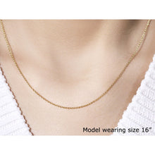 Load image into Gallery viewer, 14k Yellow Gold Round Cable Link Chain 1.3mm
