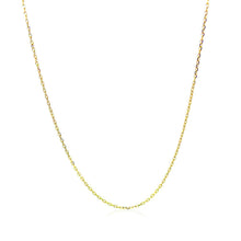 Load image into Gallery viewer, 14k Yellow Gold Diamond Cut Cable Link Chain 0.8mm
