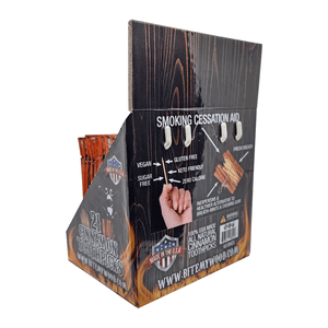 BiteMyWood 21 Bag 60 Pack Point Of Sale Counter Store Retail Display 2 Box Purchase
