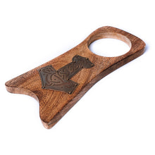 Load image into Gallery viewer, Curved Drinking Horn with Wooden Stand
