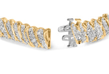 Load image into Gallery viewer, 10K Yellow Gold 3.0 Cttw Diamond S-Link Bracelet
