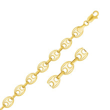 Load image into Gallery viewer, 11.0mm 14k Yellow Gold Puffed Mariner Link Bracelet

