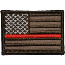 Load image into Gallery viewer, Thin Red Line Firefighter American Flag - 2x3 Hat Patch
