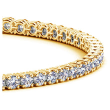 Load image into Gallery viewer, Lab Grown Round Diamond Tennis Bracelet in 14k Yellow Gold (5 cctw  F/G  VS2/SI1)
