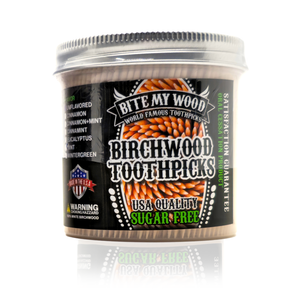 Unflavored Birchwood Toothpicks in Plastic Tube Or Jars