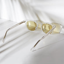 Load image into Gallery viewer, Clear Acetate Square Sunglass with Colored Lenses - Benson
