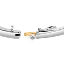 Load image into Gallery viewer, 14K Two-Toned Gold Princess Cut Diamond Fashion Bangle (1 cttw, H-I Color, SI1-SI2 Clarity)
