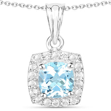 Load image into Gallery viewer, 4.62 Carat Genuine Blue Topaz and White Topaz .925 Sterling Silver 3 Piece Jewelry Set (Ring, Earrings, and Pendant w/ Chain)
