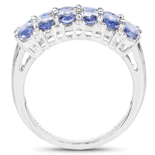 Load image into Gallery viewer, 3.16 Carat Genuine Tanzanite &amp; White Topaz .925 Sterling Silver Ring
