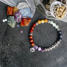 Load image into Gallery viewer, 7 Chakra Bracelet and Stones Set
