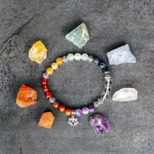 Load image into Gallery viewer, 7 Chakra Bracelet and Stones Set
