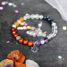 Load image into Gallery viewer, 7 Chakra Bracelet and Stones Set
